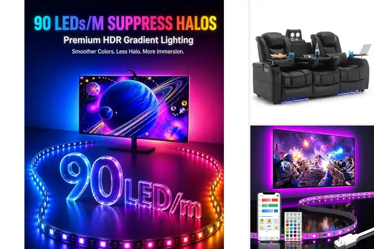 Detailed view of Best Ambient Lighting In Home Theater