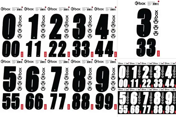 Detailed view of Best Bonus BMX Number Stickers