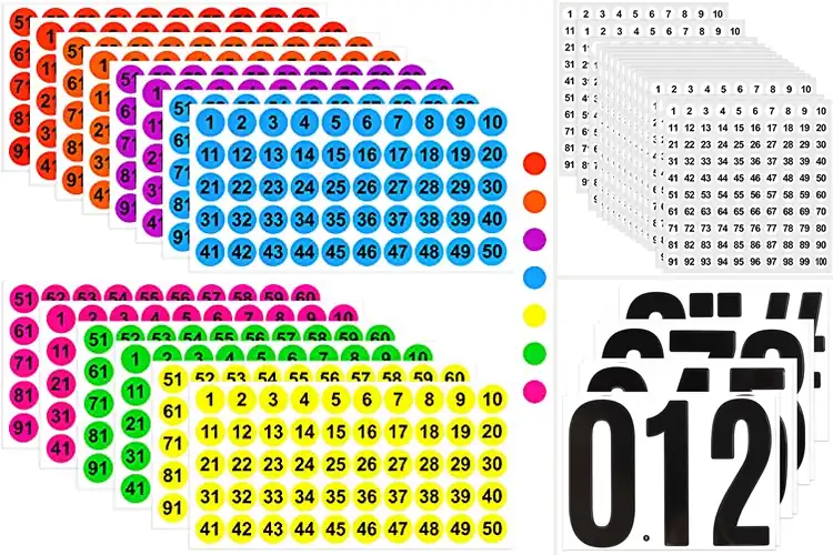 Detailed view of Best Compatible Number Stickers