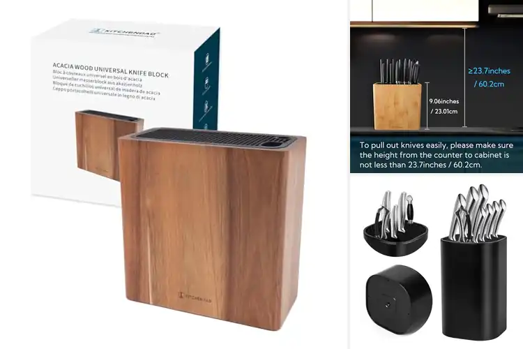 Detailed view of Best Double-Deck Knife Blocks : Organize & Protect