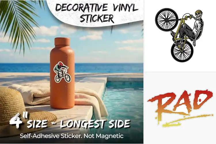 Detailed view of Best Durable BMX Stickers: Survive Rain, Sun & Stunts
