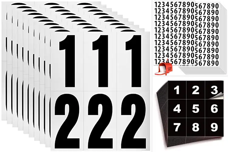 Detailed view of Best Durable Number Stickers
