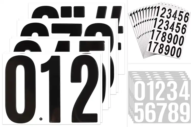Detailed view of Best Easy-Apply Number Decals