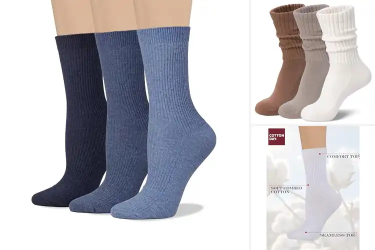 Detailed view of Best Elastic Ribbed Cuff Socks