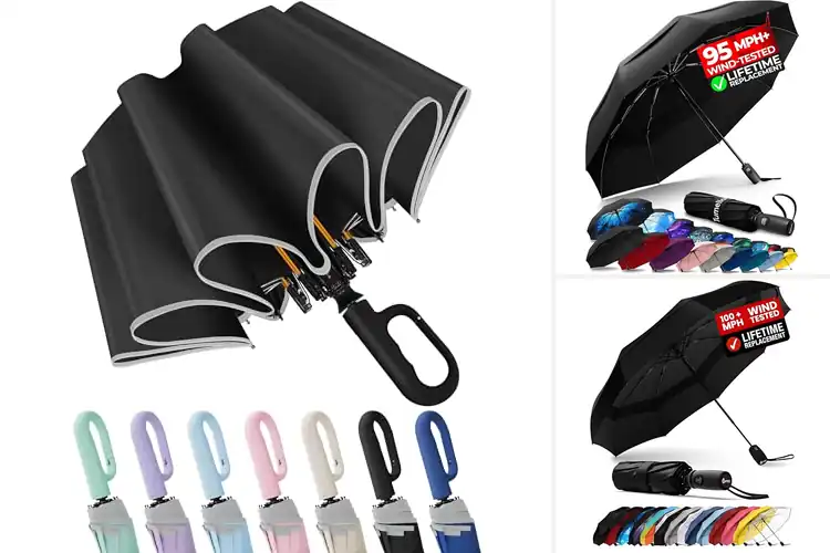 Detailed view of Best Folding Automatic Umbrellas: Stay Dry in Style