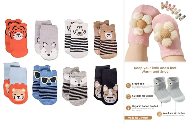 Detailed view of Best Gift Pack Baby Socks: Cozy & Cute Tiny Feet Essentials