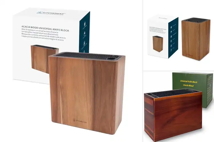 Detailed view of Best Knife Blocks With Sharpening Rod Slots