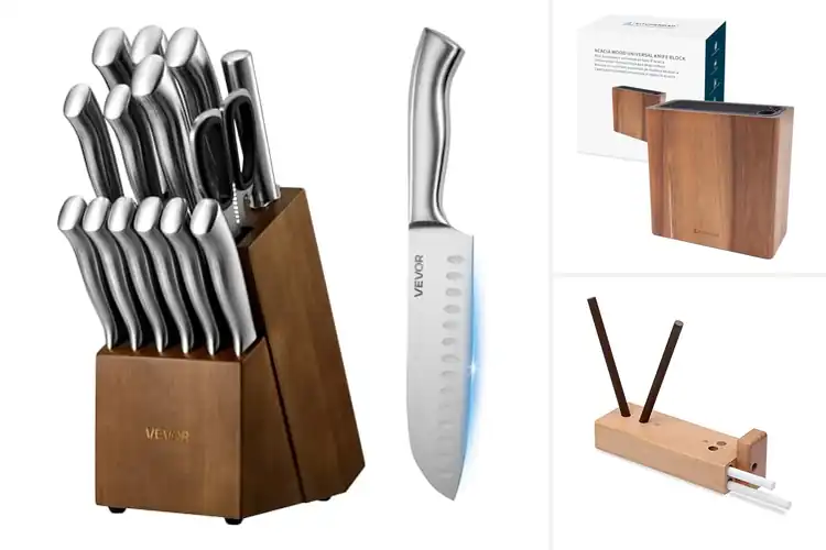 Detailed view of Best Knife Blocks With Sharpening Rods
