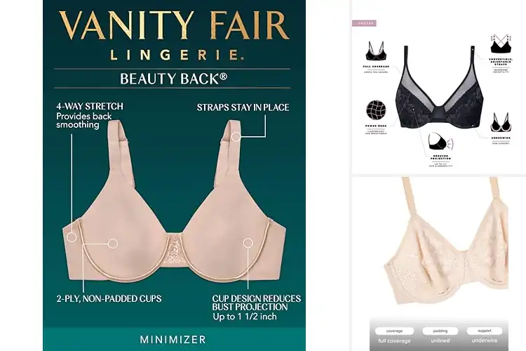 Detailed view of Best Leotard Back Minimizer Bras