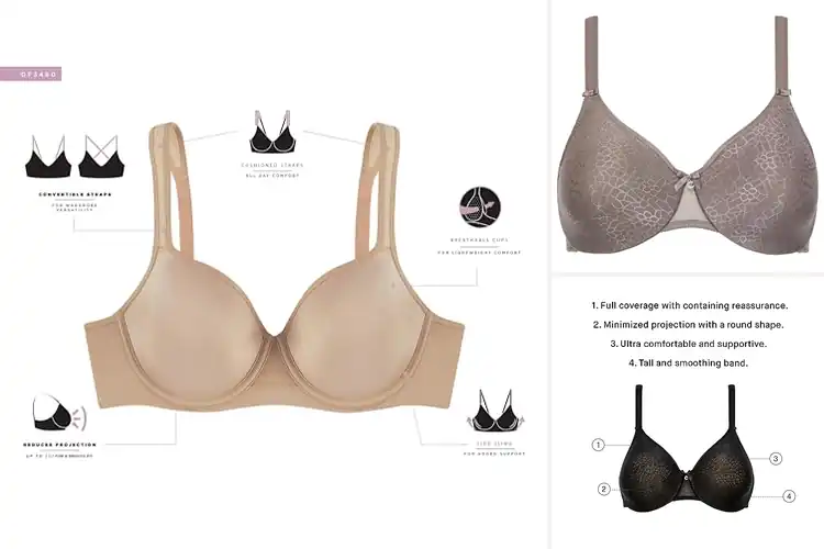 Detailed view of Best Leotard Back U Shaped Minimizer Bras
