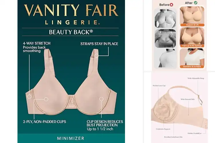 Detailed view of Best Lightweight Materials In Minimizer Bras
