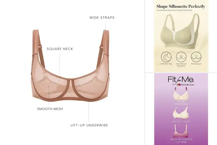 Detailed view of Best Lightweight Unlined Bras For Smooth silhouette