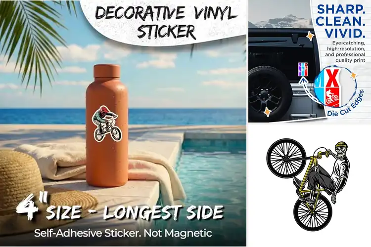 Detailed view of Best Long-Lasting BMX Stickers