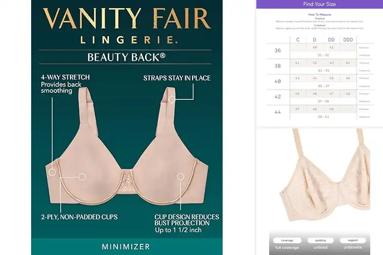 Detailed view of Best Minimizing Bras For Natural Slimming Effect