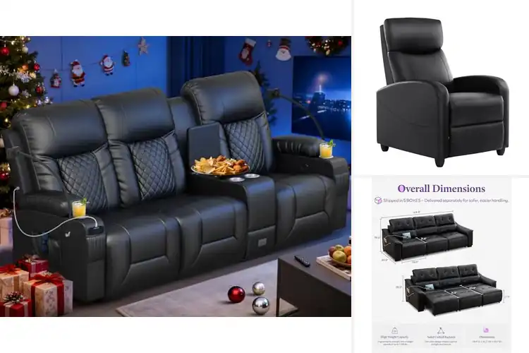 Detailed view of Best Premium Home Theater Sofa Materials
