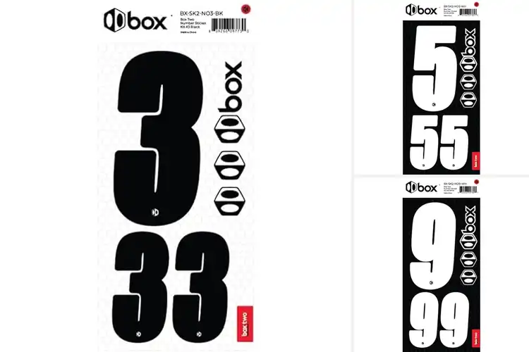Detailed view of Best Race-Compliant BMX Number Stickers