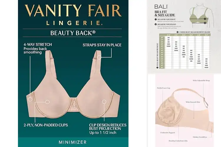 Detailed view of Best Supportive Minimizer Bras For D Cup