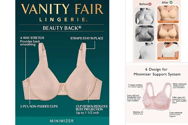 Detailed view of Best Supportive Minimizer Bras