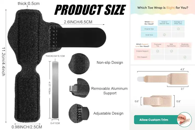 Detailed view of Best Toe Splints: Walk Pain-Free & Comfortably