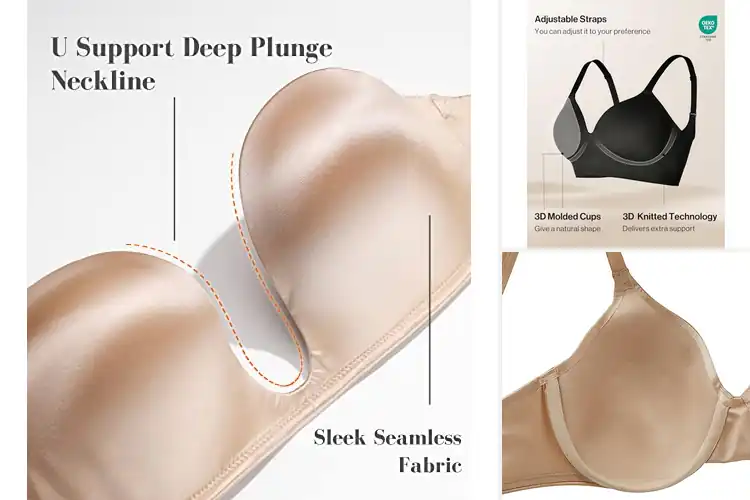 Detailed view of Best U Shaped Back Seamless Bras