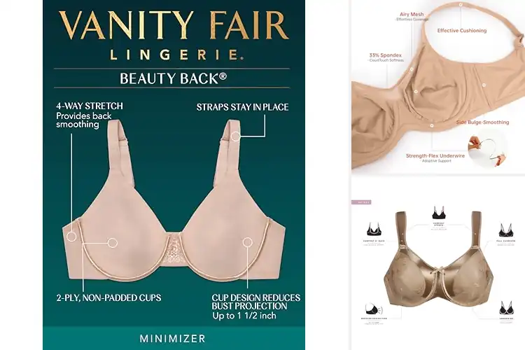Detailed view of Best Underwire Minimizer Bras