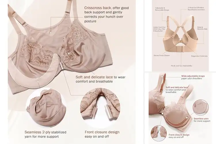 Detailed view of Best Underwire Minimizers For Sculpted Front