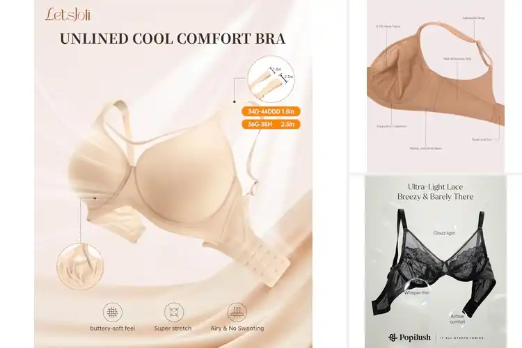 Detailed view of Best Unlined Minimizer Bras For Diverse Outfits