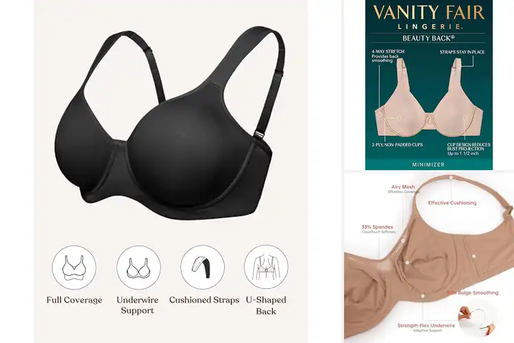 Detailed view of Best Unlined Minimizer Bras: Effortless Comfort & Style