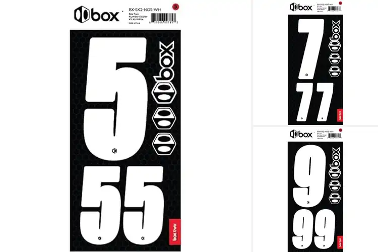 Detailed view of Best UV-Protected BMX Number Stickers