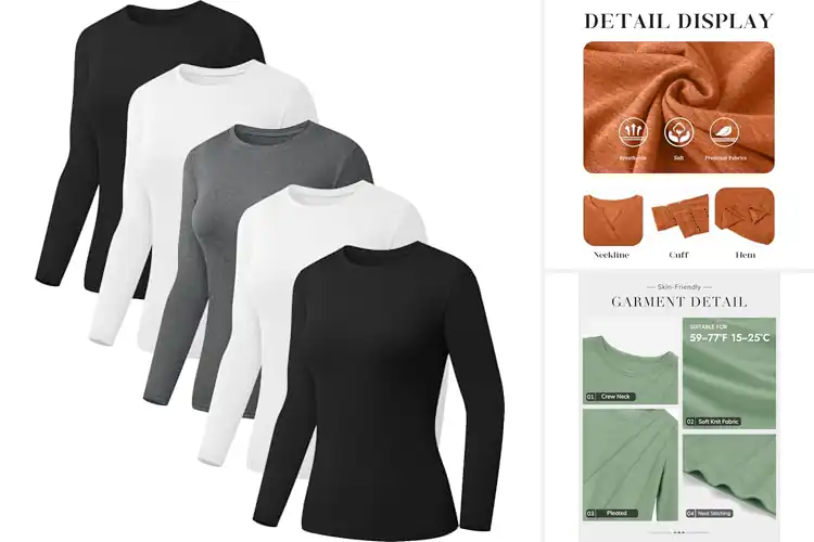 Detailed view of Best Women’s Long Sleeve Shirts
